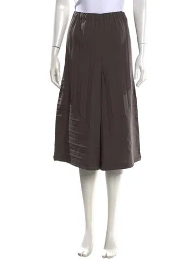Pre-owned Issey Miyake Me Wide Leg Pants In Brown
