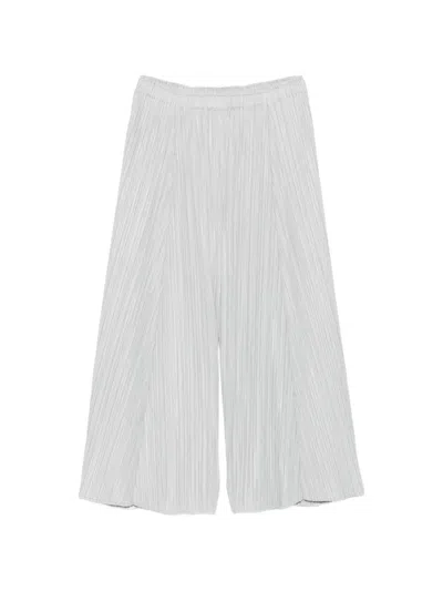 Issey Miyake Mellow Pleated Trousers In White