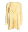 Issey Miyake Mellow Pleats Coat In Yellow