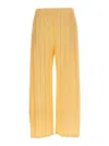 Issey Miyake Mellow Pleats Pants In Yellow