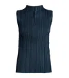 Issey Miyake Mellow Pleats Top In Blue