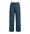 Issey Miyake Mellow Pleats Trousers In Blue
