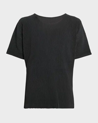 ISSEY MIYAKE MEN'S BASICS SHORT-SLEEVE PLEATED SHIRT