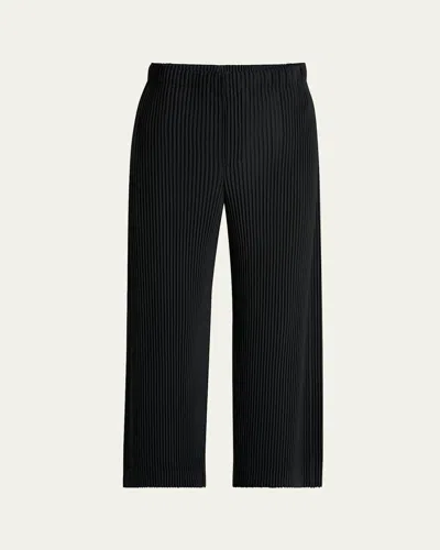 Issey Miyake Men's Black Pleated Trousers