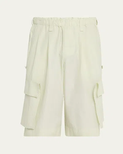 Issey Miyake Men's Cotton Freshen Cargo Shorts In Green