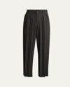 Issey Miyake Men's Edge Ensemble Pleated Pants In Gray