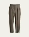 Issey Miyake Men's Edge Ensemble Pleated Pants In Brown