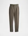 Issey Miyake Men's Edge Ensemble Pleated Pants In Gray