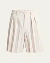 Issey Miyake Pleated Edge Ensemble Shorts In White