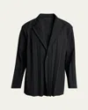 Issey Miyake Men's Edge Ensemble Pleated Sport Coat In Black