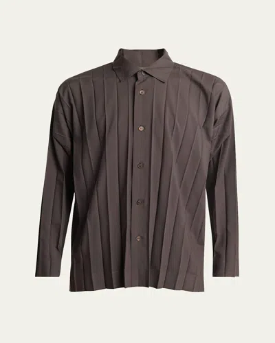 ISSEY MIYAKE MEN'S EDGE PLEATED SPORT SHIRT