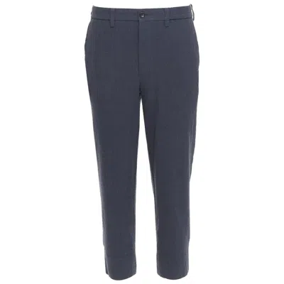 Pre-owned Issey Miyake Men Grey 100% Wool Textured Cropped Pants Jp1 S In Gray