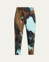 Issey Miyake Ns Brown Agate Graphic-print Knitted Trousers In Brown