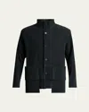Issey Miyake Black Polyester Cardigan In Green