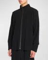 Issey Miyake Long-sleeved Knitted Cardigan In Black