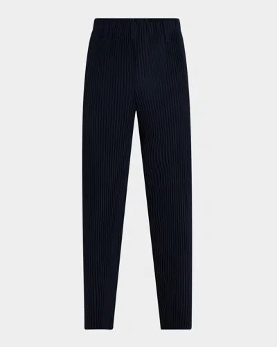 Issey Miyake Men's Pleated Flat-front Pants In Black