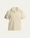 Issey Miyake Ns May V-neck Regular-fit Knitted Polo Shirt Dry Grass Green