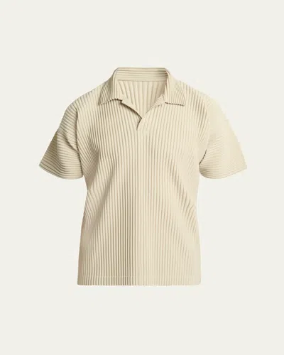 Issey Miyake Men's Pleated Polo Shirt