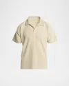 Issey Miyake Ns May V-neck Regular-fit Knitted Polo Shirt Dry Grass Green