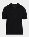 ISSEY MIYAKE MEN'S PLEATED POLO SHIRT