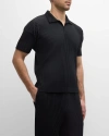 Issey Miyake Black Basics Polo Shirt In Light Gray