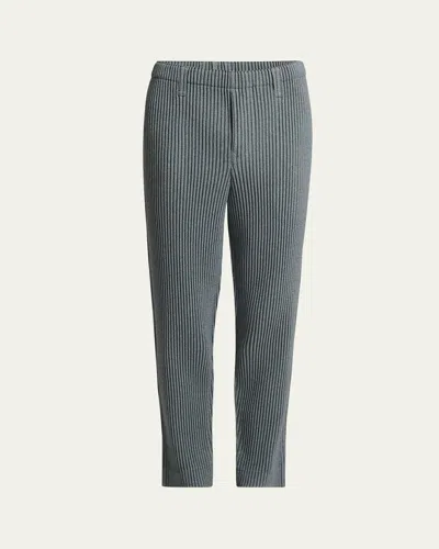 Issey Miyake Men's Pleated Pull-on Pants In Gray
