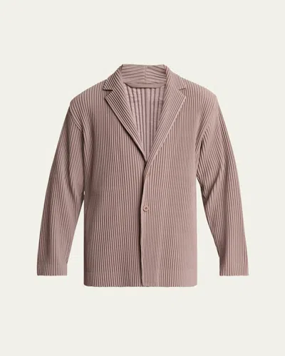 Issey Miyake Men's Pleated Single-breasted Sport Coat In Gray