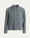 Shop Issey Miyake Men's Pleated Sport Shirt In Gray