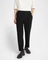 Issey Miyake Pleated Design Pants With Straight Tapered Leg Silhouette In Black