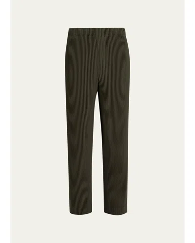 Issey Miyake Pleated Side-stripe Trousers In Multi