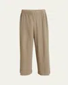 Issey Miyake Cappuccino Polyester Wide-leg Pant In Grain Beige