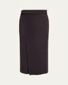 Issey Miyake Men's Pleated Wrap Skirt In Plum Violet