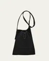 Issey Miyake Men's Pocket Large Pleated Crossbody Bag In Rose Grey