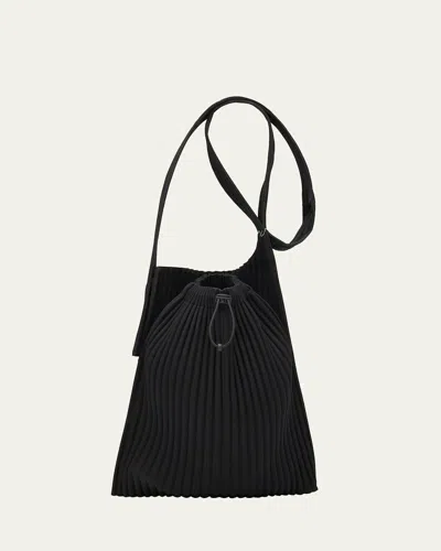 Issey Miyake Men's Pocket Large Pleated Crossbody Bag In Rose Grey