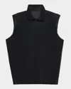Issey Miyake Men's Sleeveless Mesh Shirt In Black