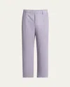 Issey Miyake Straight Pleated Trousers Striped Pattern