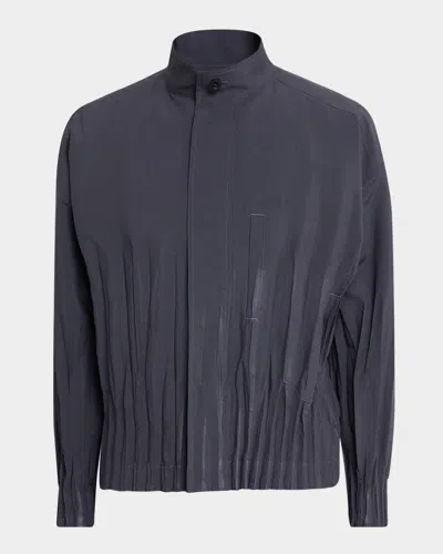 Issey Miyake Men's Waft Blouson Jacket In Gray