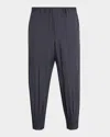 Issey Miyake Men's Waft Gathered Pants In Gray