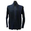 Issey Miyake Men Zipped Jacket In Navy Blue Polyester In Blue