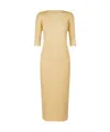 Issey Miyake Beige Merry Bicolor Midi Dress In Beige