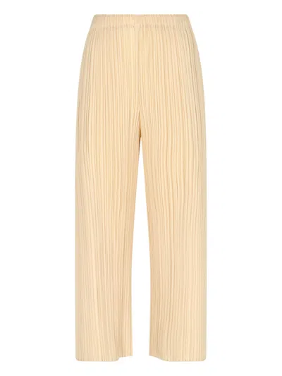 Issey Miyake Pleated Trousers In Orange