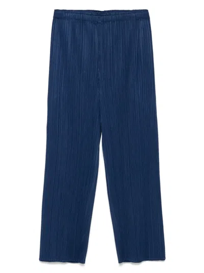 Issey Miyake Merry Bicolor Trousers In Navy
