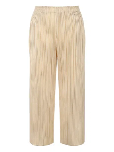 Issey Miyake Merry Bicolor Trousers In Beige