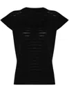Issey Miyake Mesh Knitted Top In Black