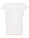 Issey Miyake Mesh Knitted Top In White