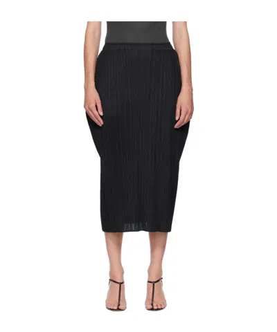 Issey Miyake Mid-may Lamp Shade Skirt In Black