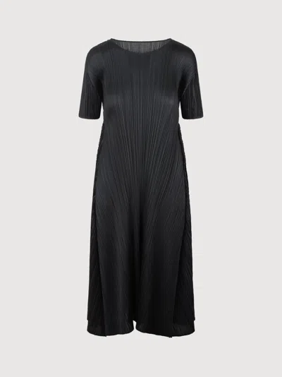 Issey Miyake Midi Dress In Black