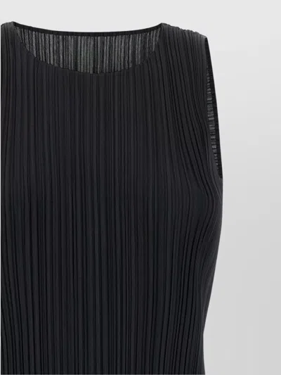 Issey Miyake Midi Dress Sleeveless Design In Black