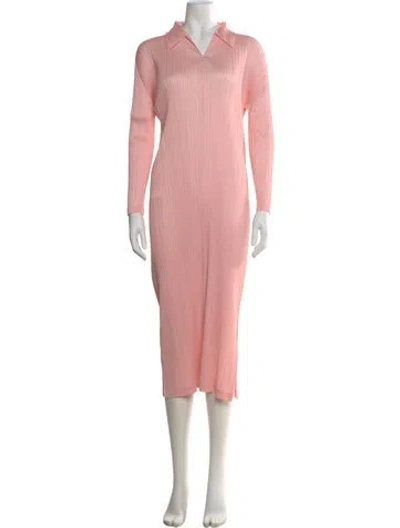 Pre-owned Issey Miyake Midi Length Dress In Pink