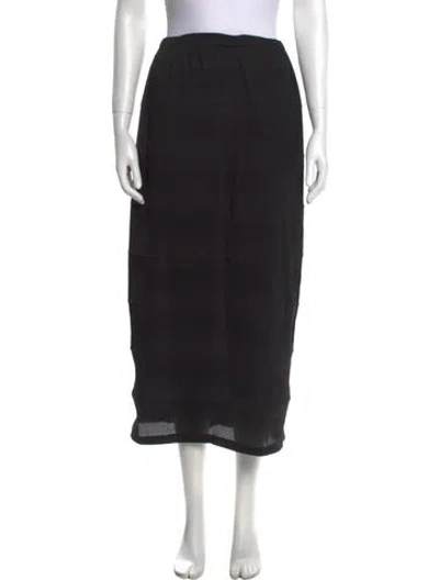Pre-owned Issey Miyake Midi Length Skirt In Black